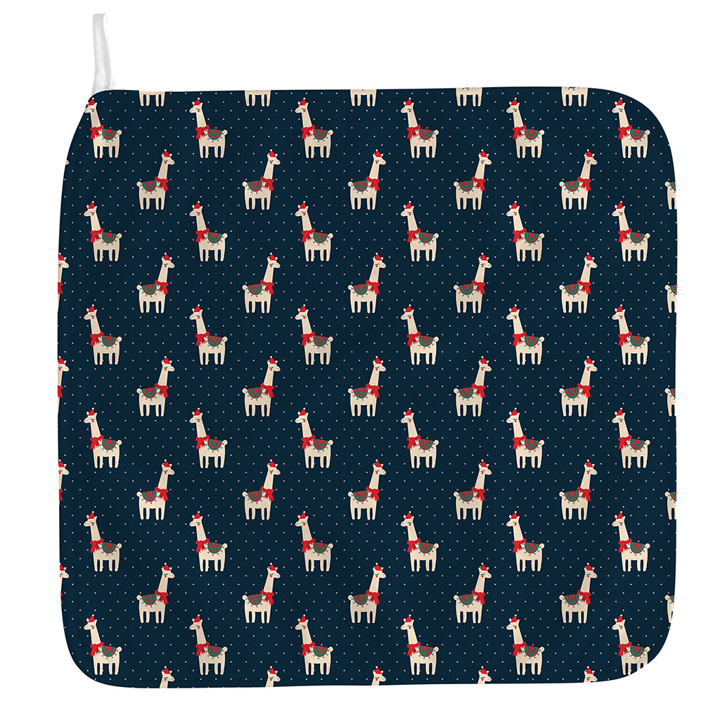 Santa Claus Llama Xmas Pattern Print Hand Towel