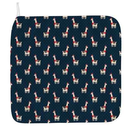 Santa Claus Llama Xmas Pattern Print Hand Towel