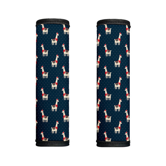 Santa Claus Llama Xmas Pattern Print Handle Covers