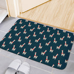 Santa Claus Llama Xmas Pattern Print Indoor Door Mat