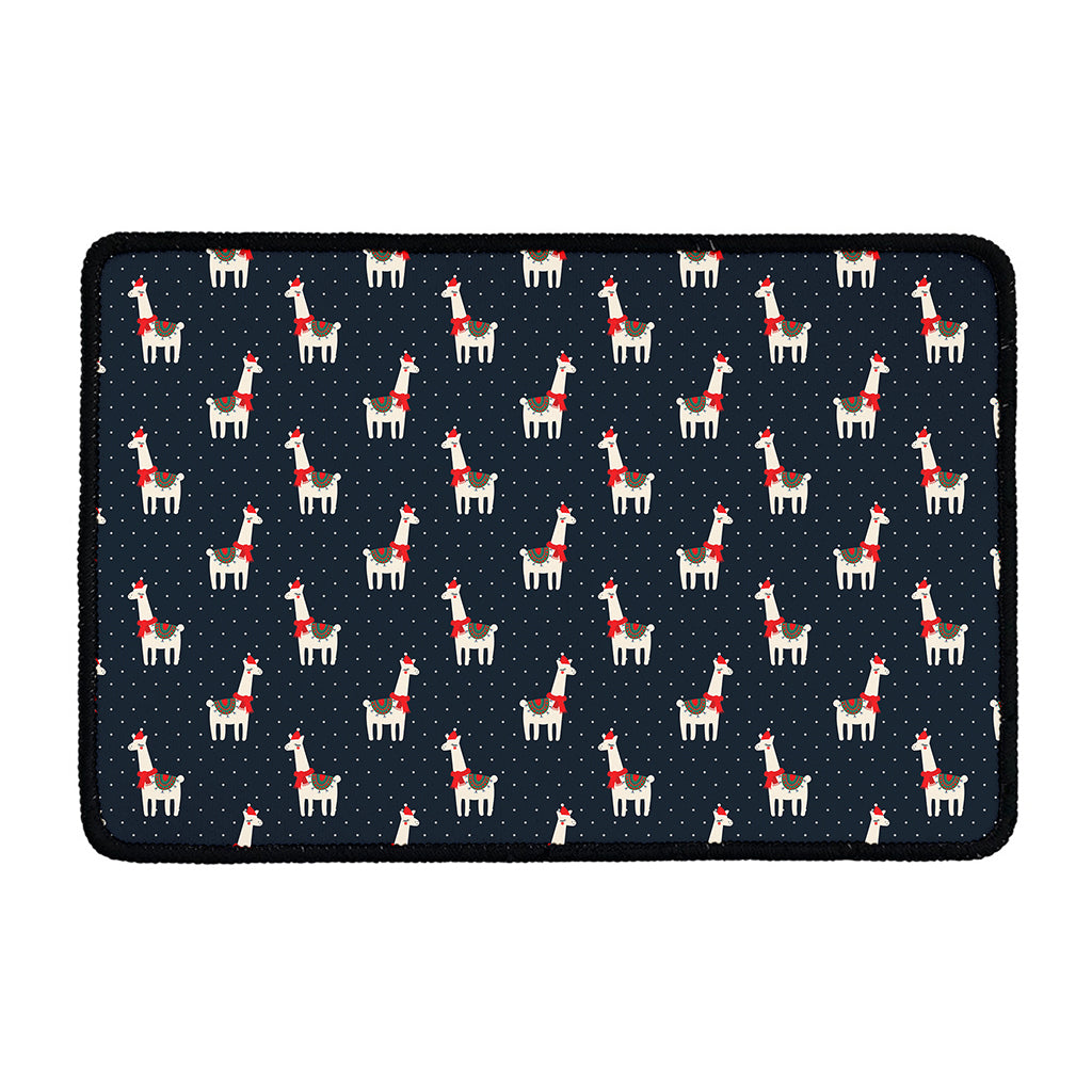 Santa Claus Llama Xmas Pattern Print Kitchen Mat