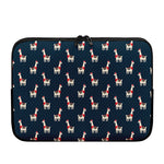 Santa Claus Llama Xmas Pattern Print Laptop Sleeve