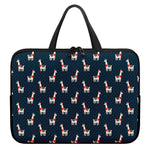 Santa Claus Llama Xmas Pattern Print Laptop Sleeve With Handle