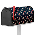 Santa Claus Llama Xmas Pattern Print Mailbox Cover