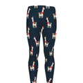 Santa Claus Llama Xmas Pattern Print Men's Leggings