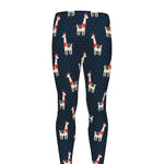 Santa Claus Llama Xmas Pattern Print Men's leggings
