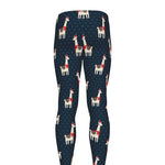 Santa Claus Llama Xmas Pattern Print Men's leggings
