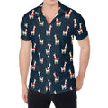 Santa Claus Llama Xmas Pattern Print Men's Shirt