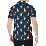 Santa Claus Llama Xmas Pattern Print Men's Shirt