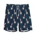 Santa Claus Llama Xmas Pattern Print Men's Athletic Shorts