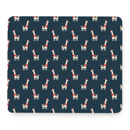Santa Claus Llama Xmas Pattern Print Mouse Pad