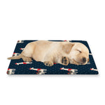 Santa Claus Llama Xmas Pattern Print Pet Cooling Mat Cover