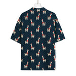 Santa Claus Llama Xmas Pattern Print Rayon Hawaiian Shirt