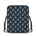 Santa Claus Llama Xmas Pattern Print Rectangular Crossbody Bag