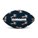 Santa Claus Llama Xmas Pattern Print Rugby Ball