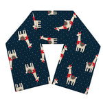 Santa Claus Llama Xmas Pattern Print Scarf