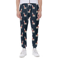 Santa Claus Llama Xmas Pattern Print Joggers
