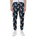Santa Claus Llama Xmas Pattern Print Scuba Joggers