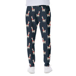 Santa Claus Llama Xmas Pattern Print Scuba Joggers