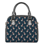 Santa Claus Llama Xmas Pattern Print Shoulder Handbag
