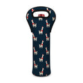 Santa Claus Llama Xmas Pattern Print Single Neoprene Wine Tote