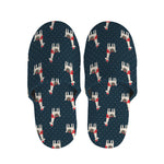 Santa Claus Llama Xmas Pattern Print Slippers