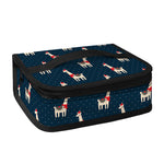 Santa Claus Llama Xmas Pattern Print Small Lunch Bag