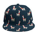 Santa Claus Llama Xmas Pattern Print Snapback Cap