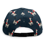 Santa Claus Llama Xmas Pattern Print Snapback Cap