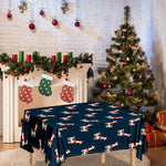 Santa Claus Llama Xmas Pattern Print Tablecloth