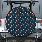 Santa Claus Llama Xmas Pattern Print Tire Cover