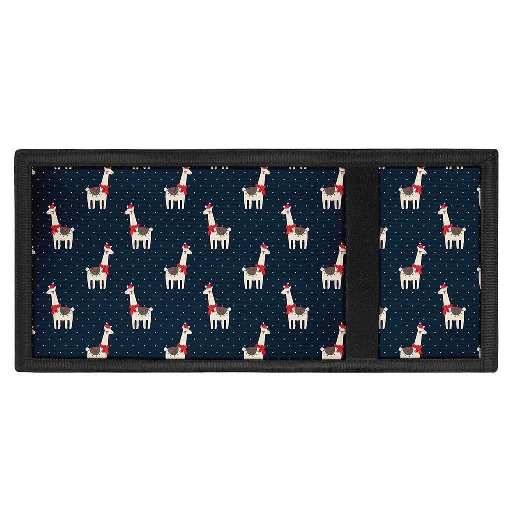 Santa Claus Llama Xmas Pattern Print Trifold Wallet