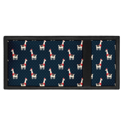 Santa Claus Llama Xmas Pattern Print Trifold Wallet
