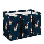 Santa Claus Llama Xmas Pattern Print Utility Tote Bag