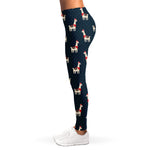 Santa Claus Llama Xmas Pattern Print Women's Leggings