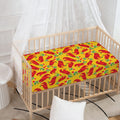 Santa Claus T-Rex Christmas Dino Print Baby Crib Sheet