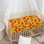 Santa Claus T-Rex Christmas Dino Print Baby Crib Sheet