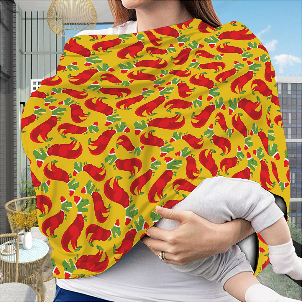 Santa Claus T-Rex Christmas Dino Print Baby Seat Cover