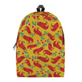 Santa Claus T-Rex Christmas Dino Print School Backpack