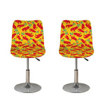 Santa Claus T-Rex Christmas Dino Print Bar Stool Covers