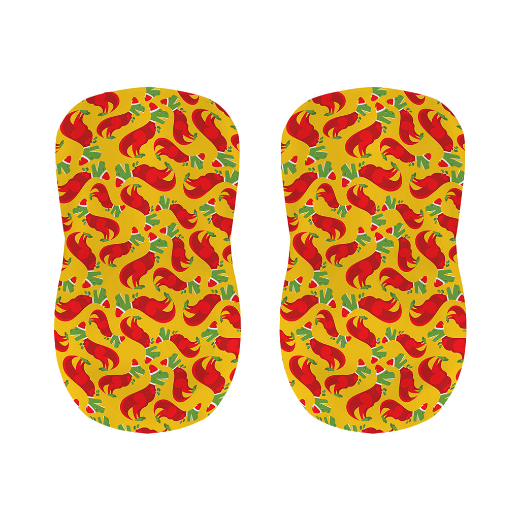 Santa Claus T-Rex Christmas Dino Print Bar Stool Covers