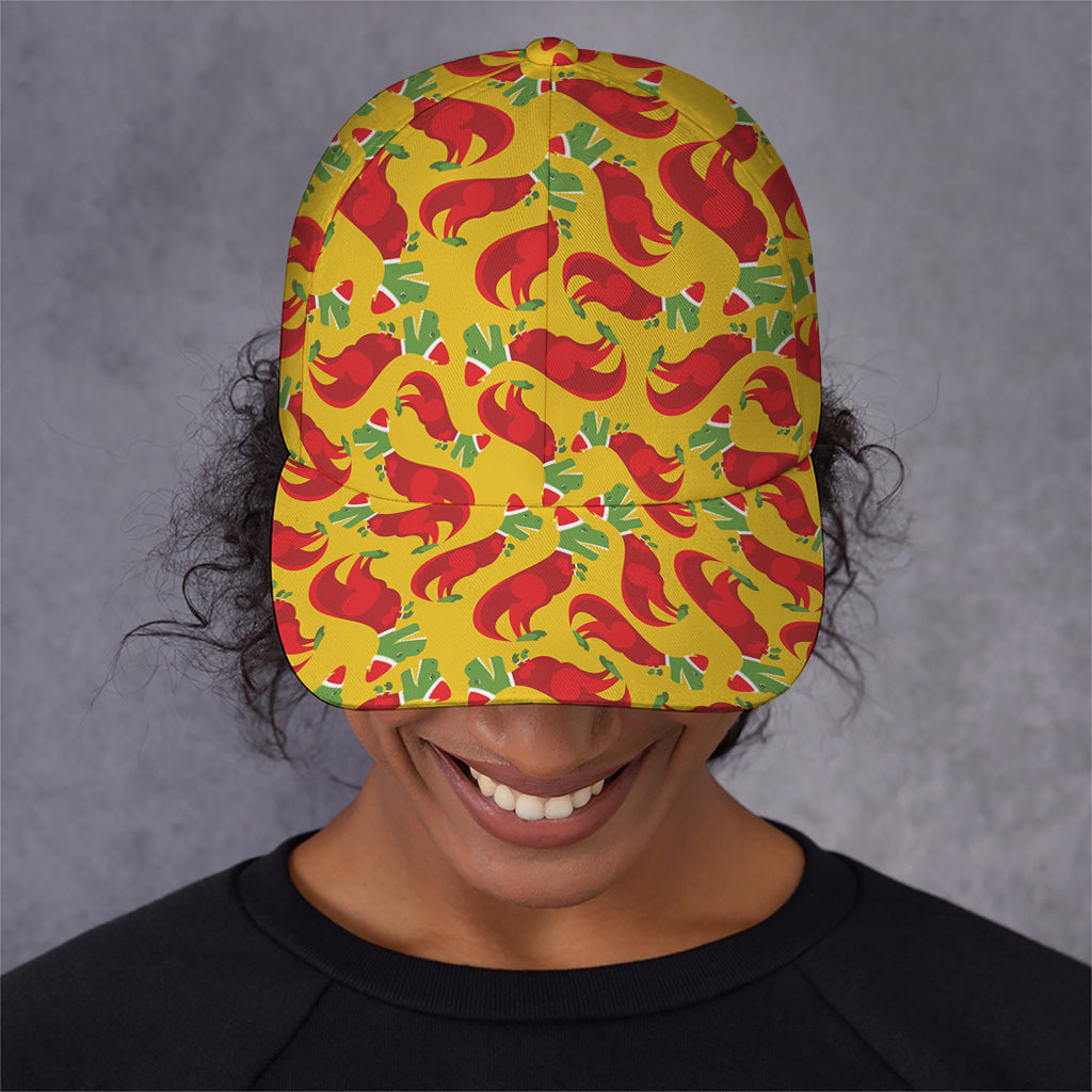Santa Claus T-Rex Christmas Dino Print Baseball Cap