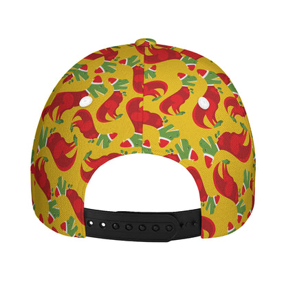 Santa Claus T-Rex Christmas Dino Print Baseball Cap