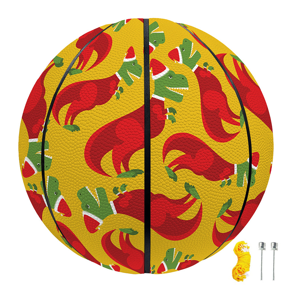 Santa Claus T-Rex Christmas Dino Print Basketball