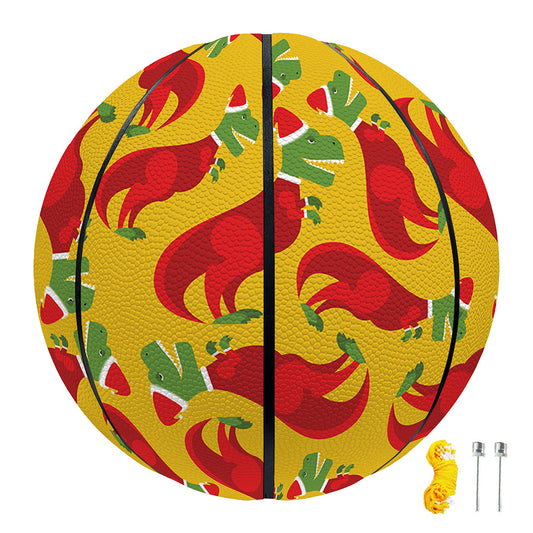 Santa Claus T-Rex Christmas Dino Print Basketball