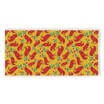 Santa Claus T-Rex Christmas Dino Print Beach Towel