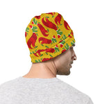 Santa Claus T-Rex Christmas Dino Print Beanie
