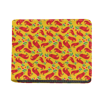 Santa Claus T-Rex Christmas Dino Print Bifold Wallet