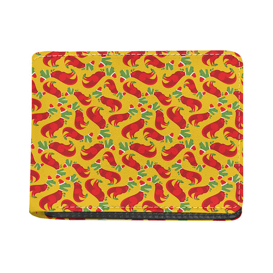 Santa Claus T-Rex Christmas Dino Print Bifold Wallet