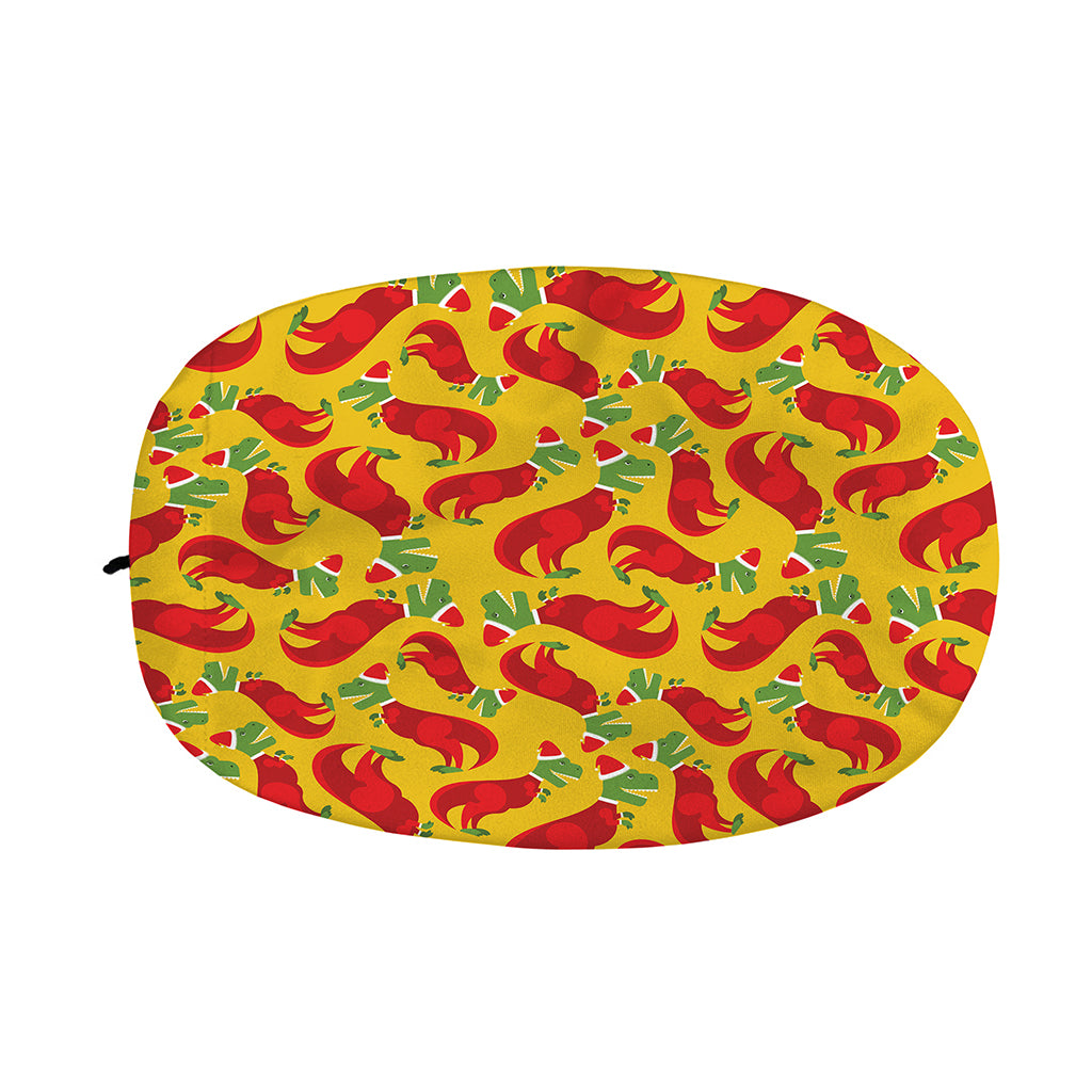 Santa Claus T-Rex Christmas Dino Print Car Side Mirror Covers